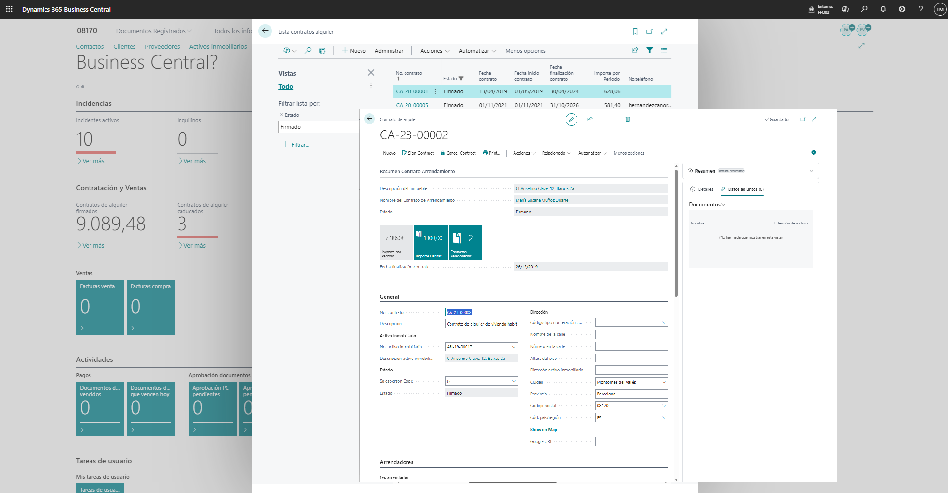 Gestión contractual y contratos de alquiler